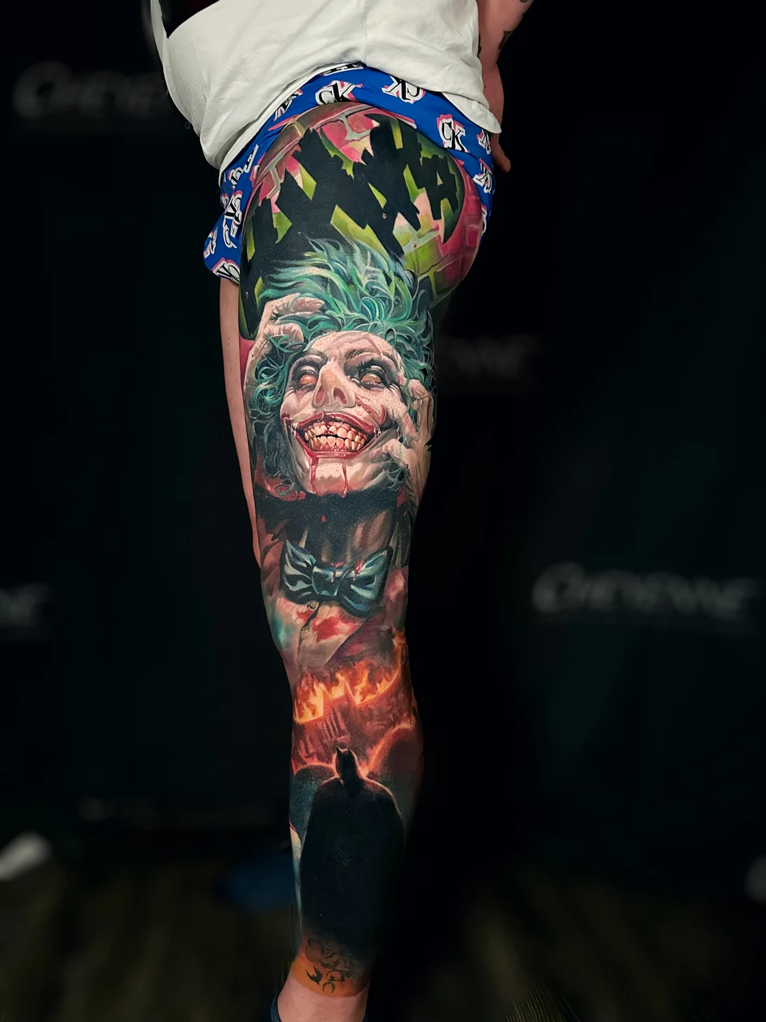 Color realism tropical sleeve